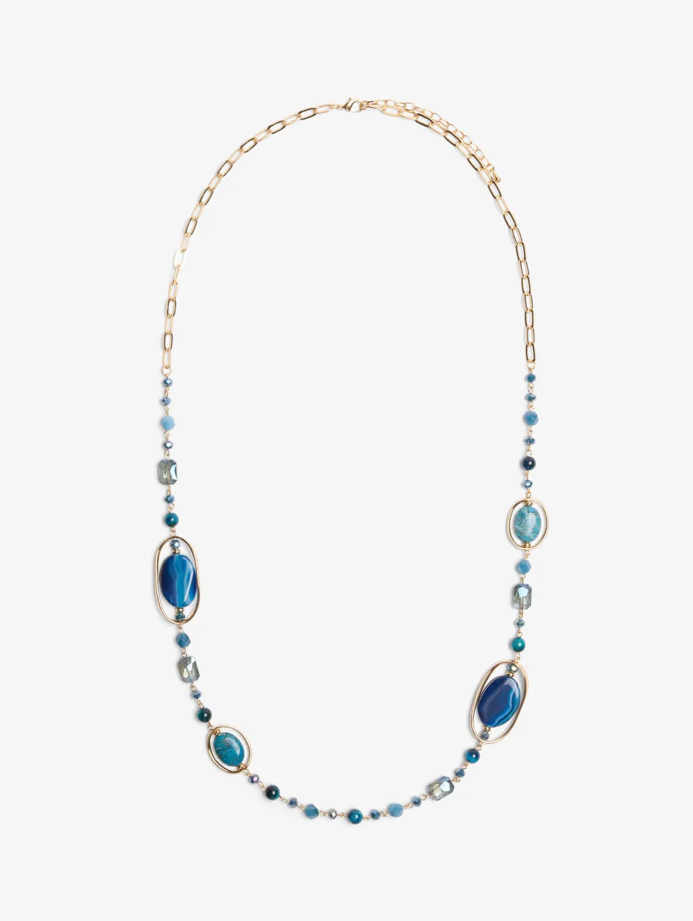 Ocean Blues Beaded Necklace