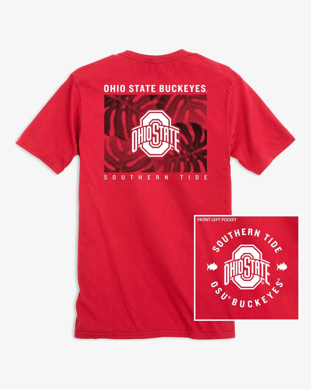 Ohio State Buckeyes Halftone Monstera T-Shirt