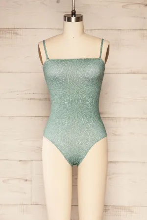 Parnu Sage | One-Piece Polka Dot Swimsuit