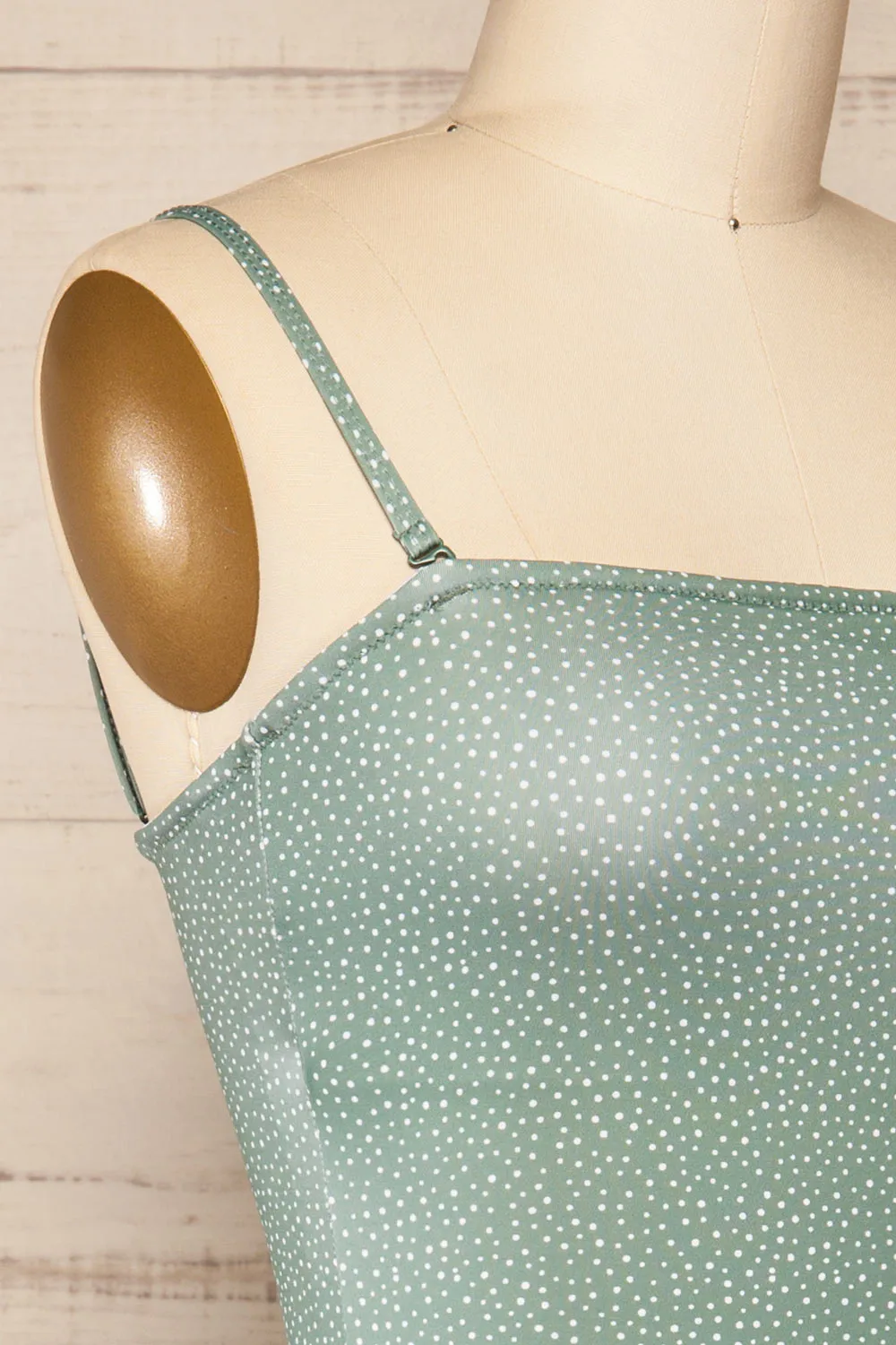 Parnu Sage | One-Piece Polka Dot Swimsuit