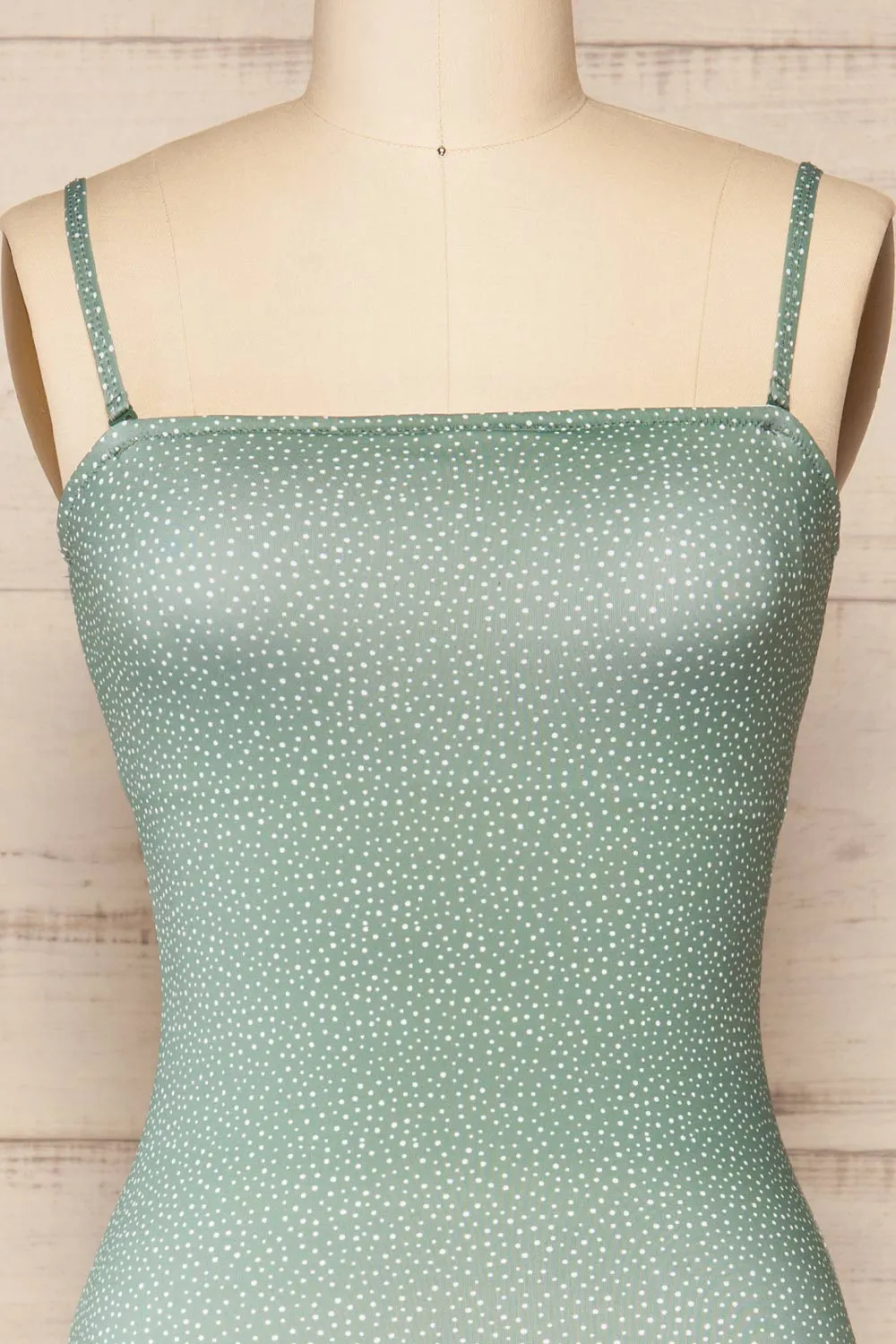 Parnu Sage | One-Piece Polka Dot Swimsuit