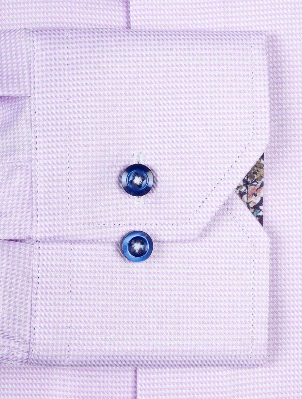 Pattern Inlay Fitted Shirt Purple