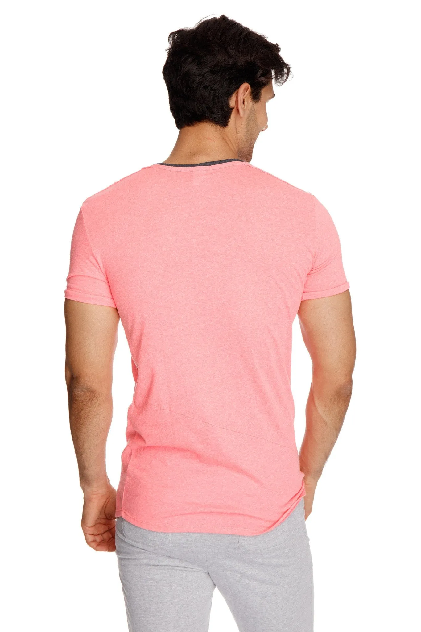 Perfect Pocket Crew-Neck Tee (Coral Slub)