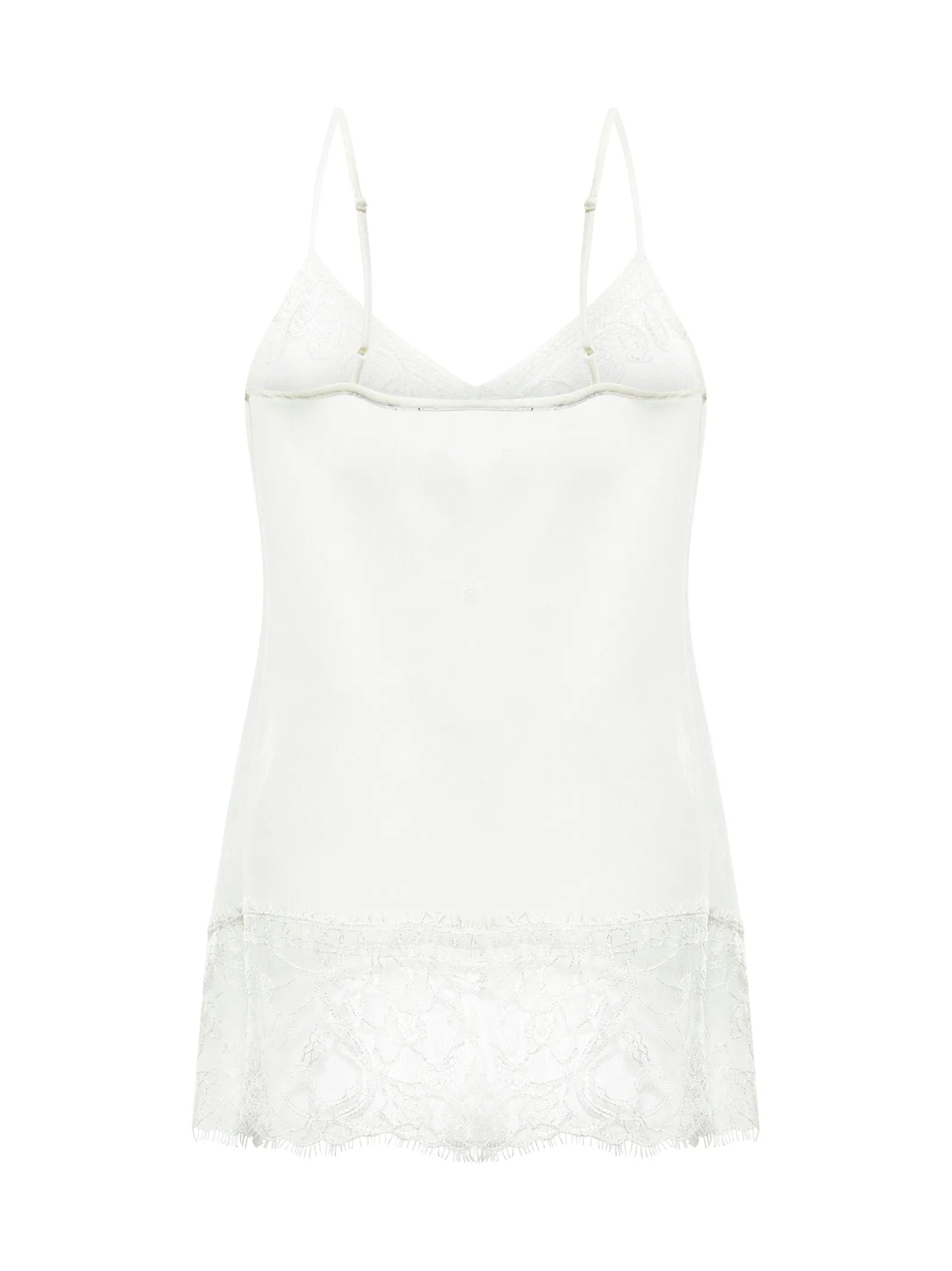 Pinko Lace Detailed Spaghetti Strap Top