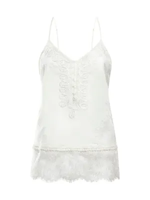 Pinko Lace Detailed Spaghetti Strap Top