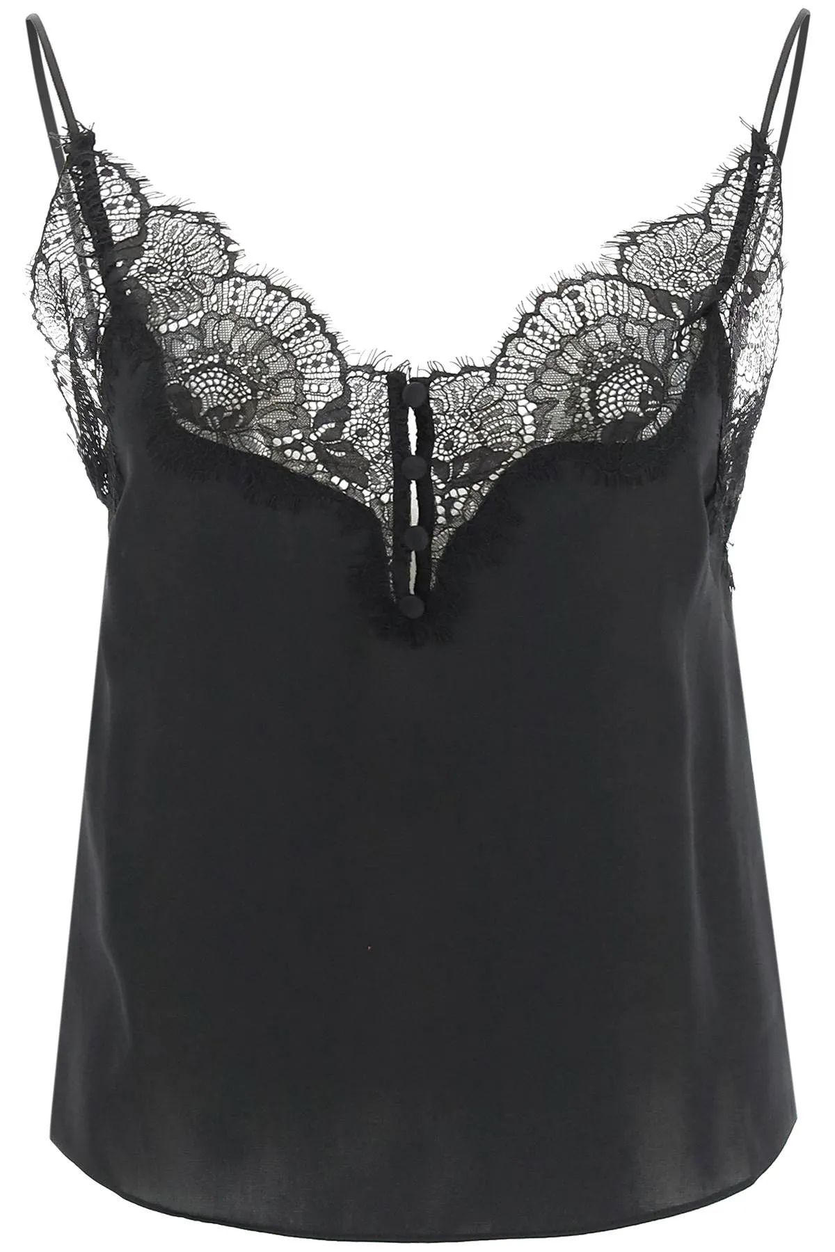 Pinko Lace Detailed Spaghetti Strap Top
