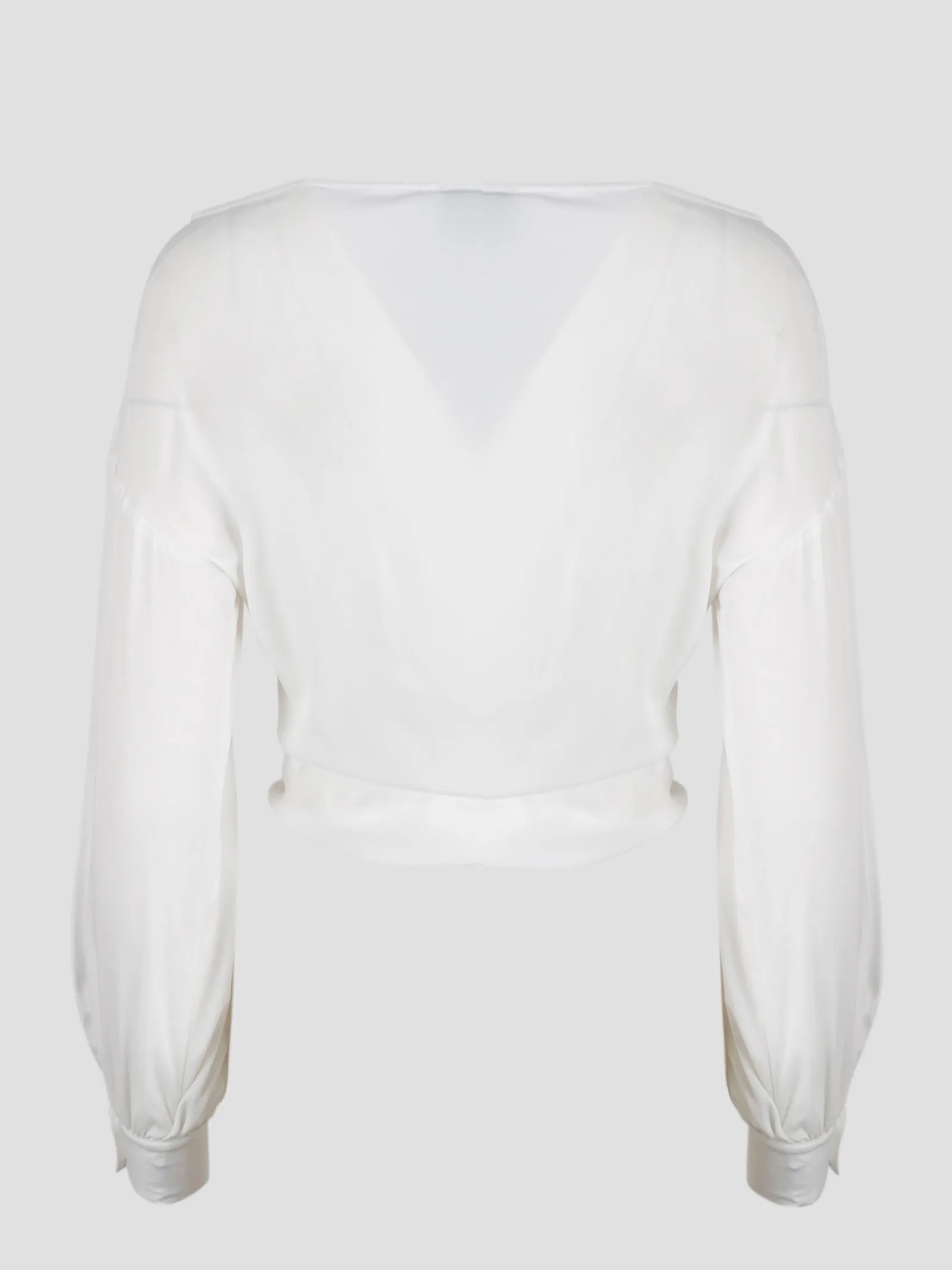 Pinko Round-Neck Knot-Detailed Blouse
