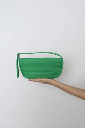 Pleats Half Moon Bag - Green