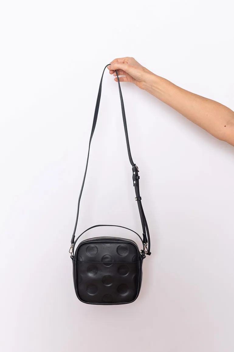 Polka Dot Box Bag - Black