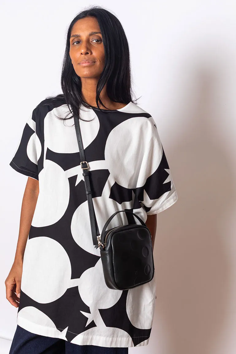 Polka Dot Box Bag - Black