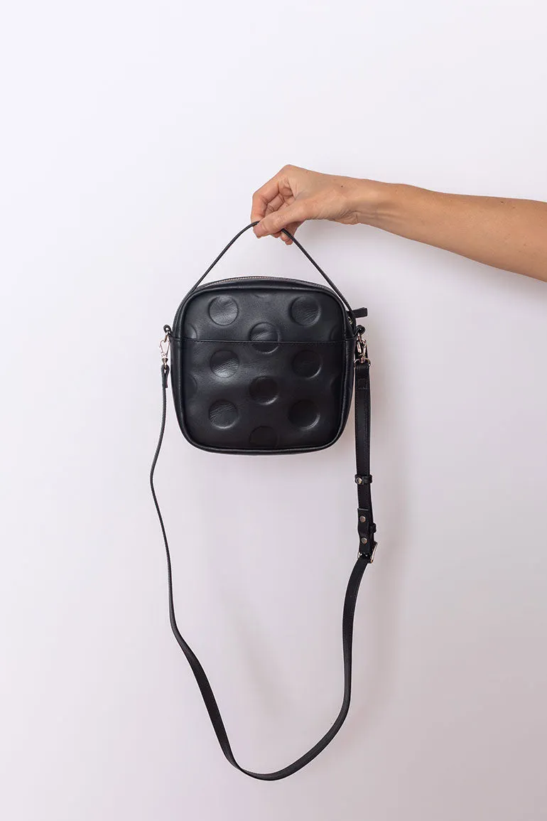 Polka Dot Box Bag - Black