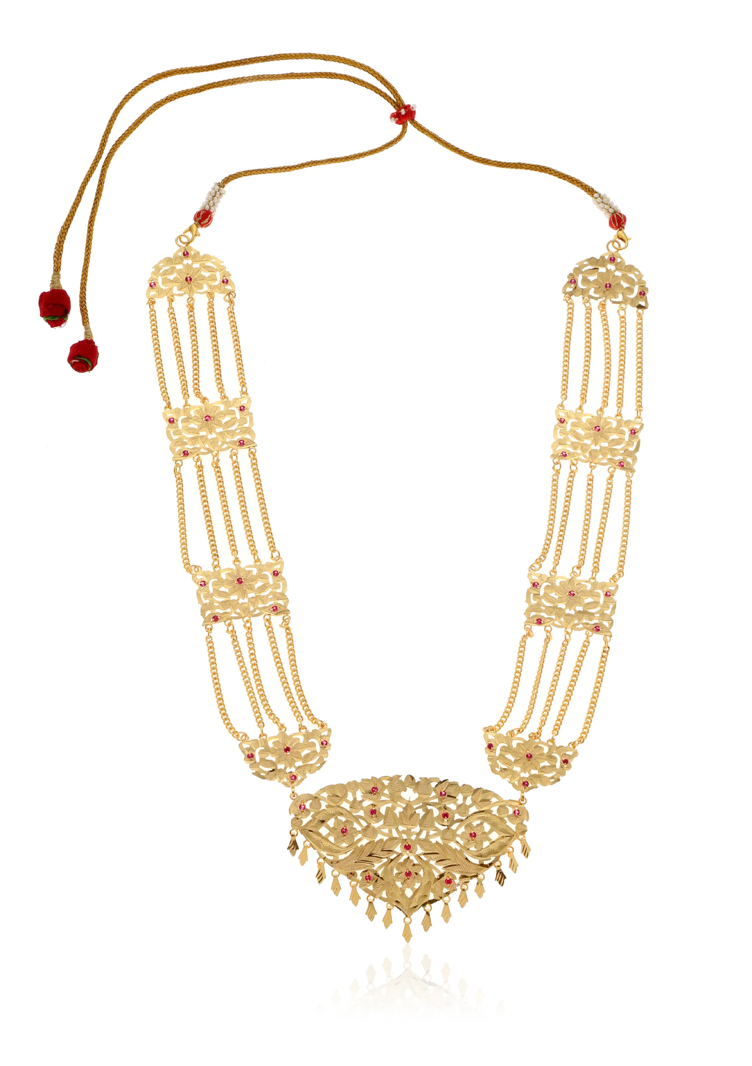 Rani Haar Gold Tone Silver Necklace