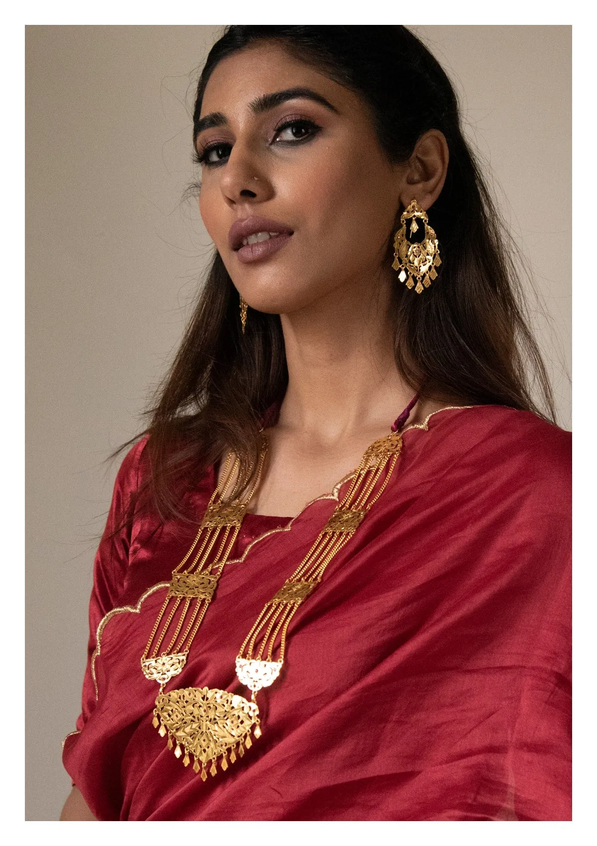 Rani Haar Gold Tone Silver Necklace