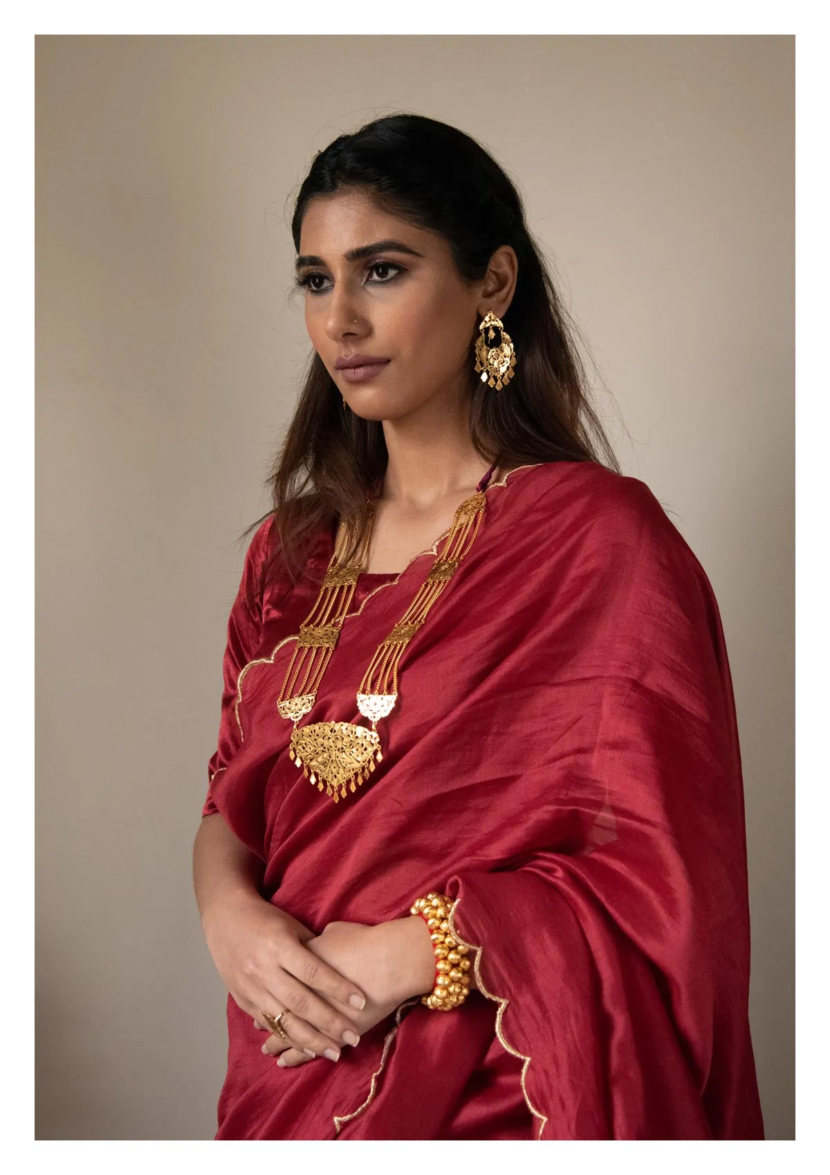 Rani Haar Gold Tone Silver Necklace