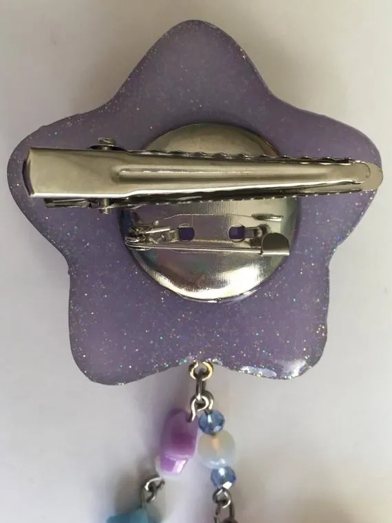Resin Sparkle Star Clip (5 Colors)