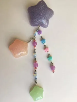 Resin Sparkle Star Clip (5 Colors)