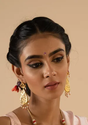Roopa Gold Tone Silver Earrings