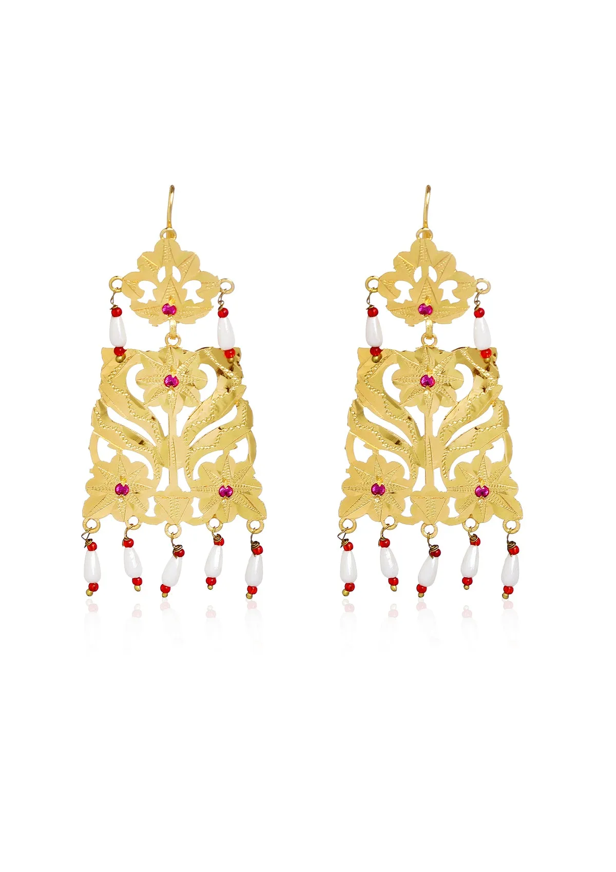 Sabeena Gold Tone Silver Earrings