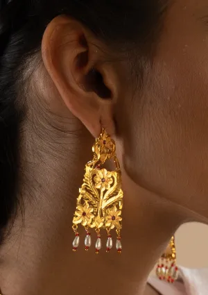 Sabeena Gold Tone Silver Earrings