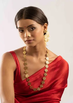 Santoshi Gold Tone Silver Necklace