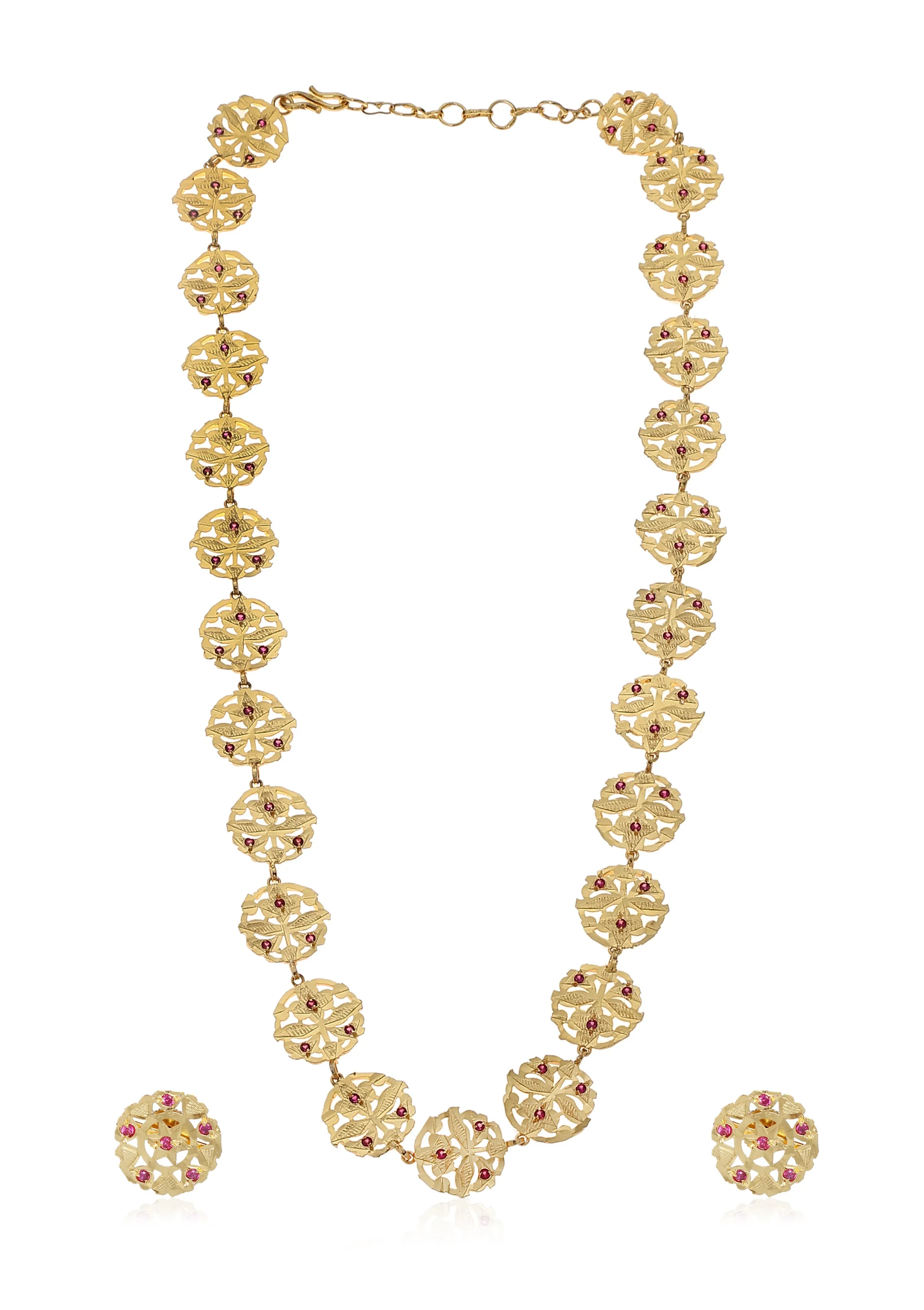 Santoshi Gold Tone Silver Necklace