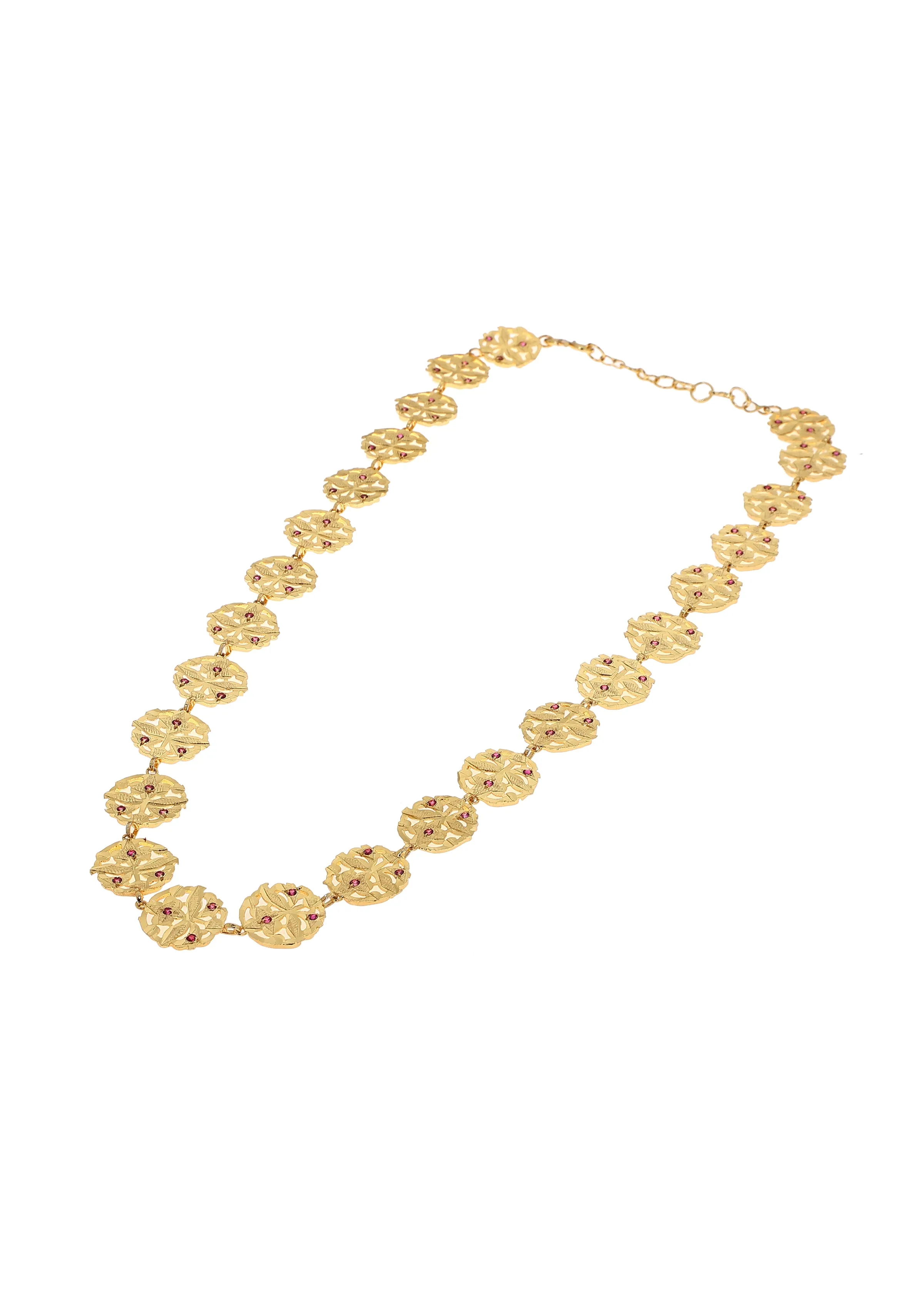 Santoshi Gold Tone Silver Necklace