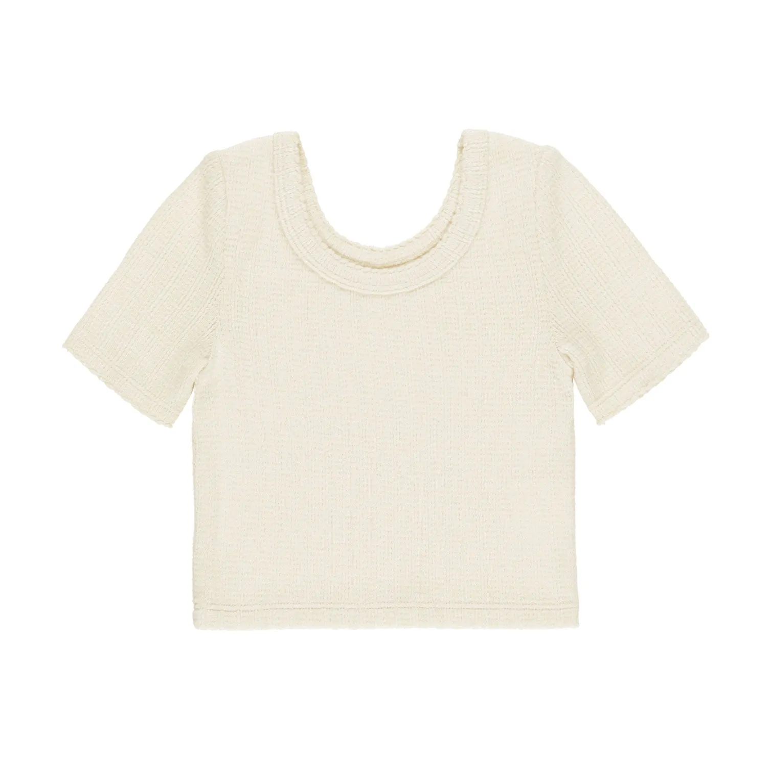 Scallop Tee - Natural - FINAL SALE