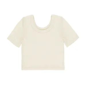 Scallop Tee - Natural - FINAL SALE