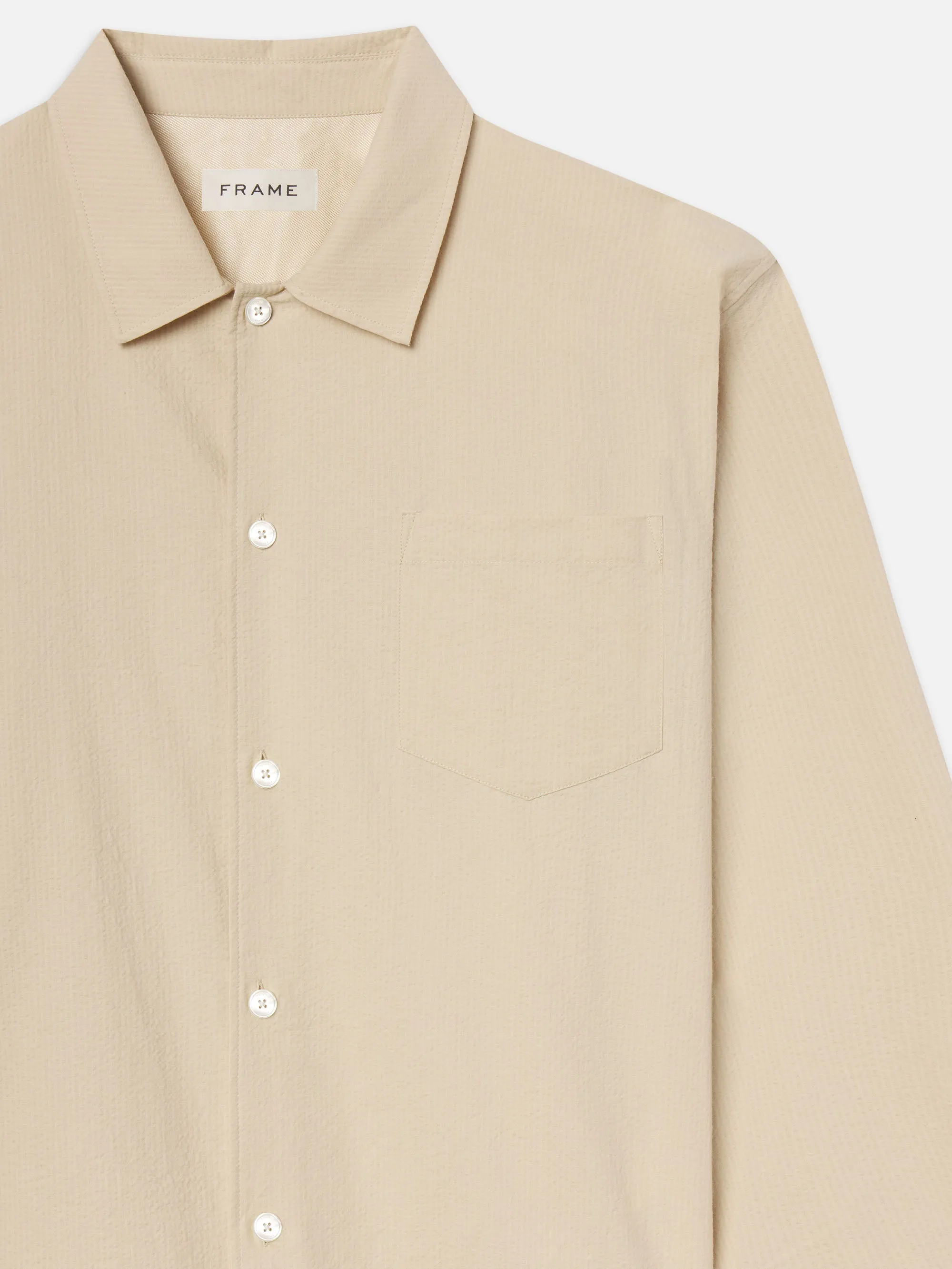 Seersucker Shirt -- Natural