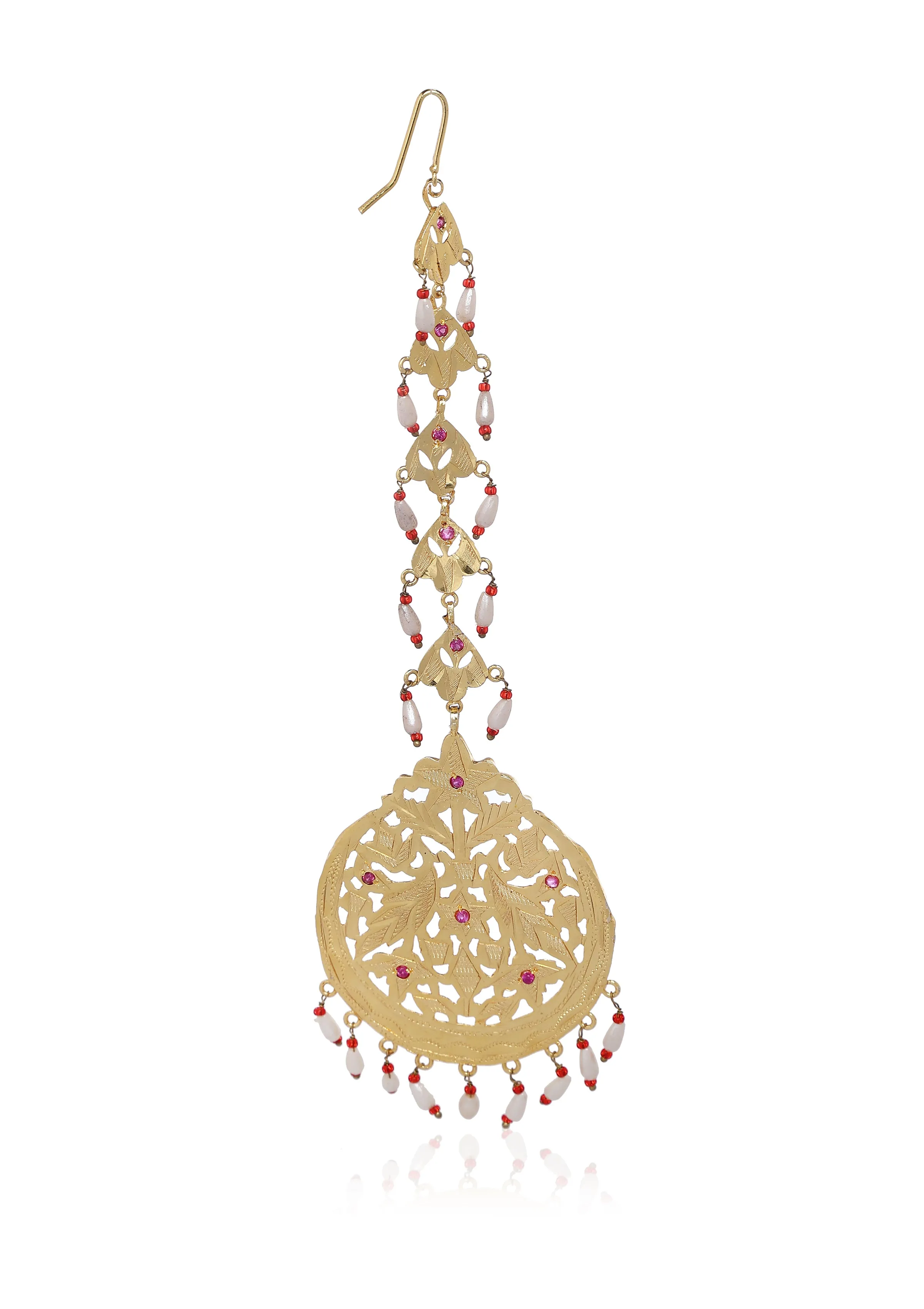 Sehrish Gold Tone Silver Mangtikka