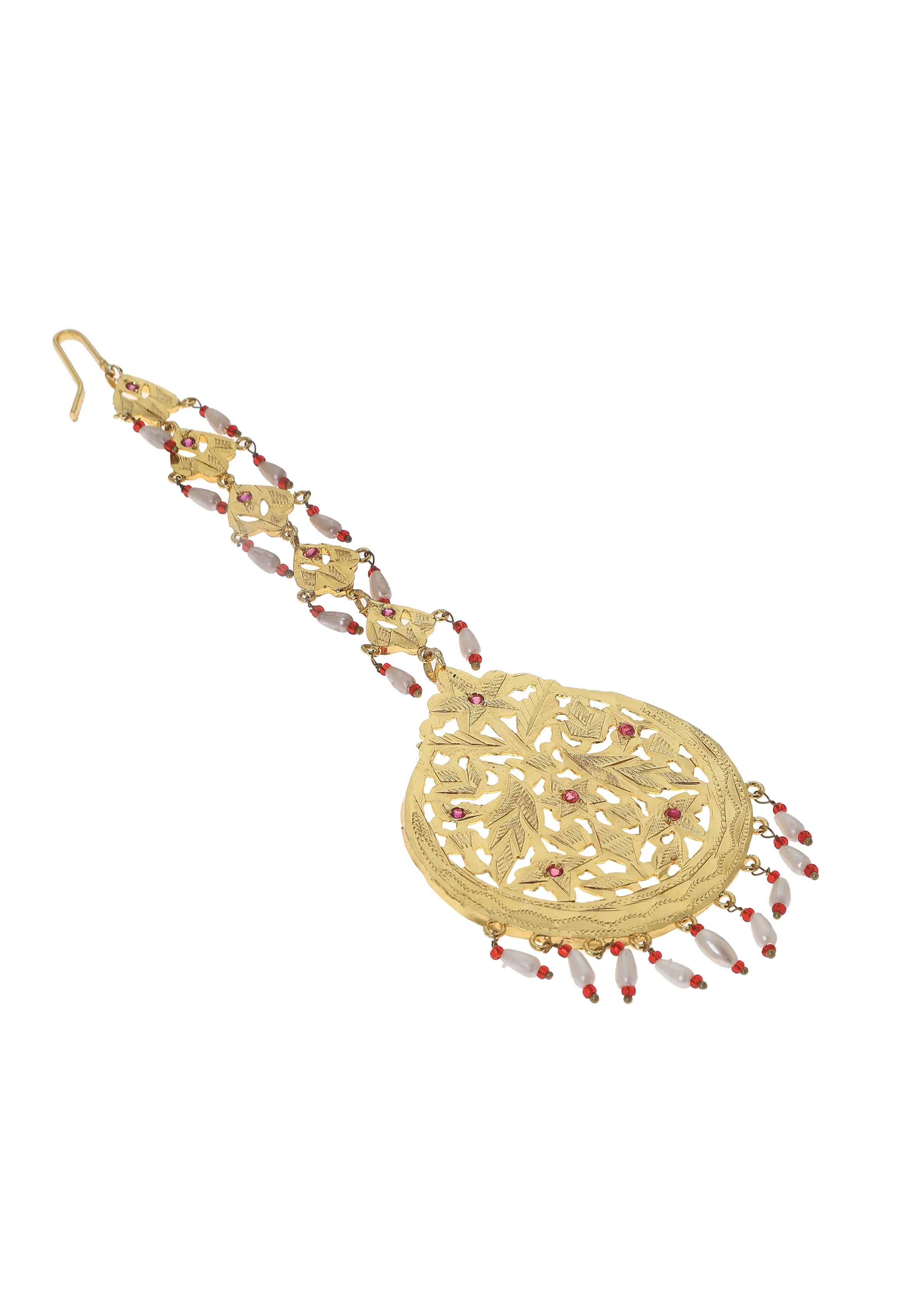 Sehrish Gold Tone Silver Mangtikka