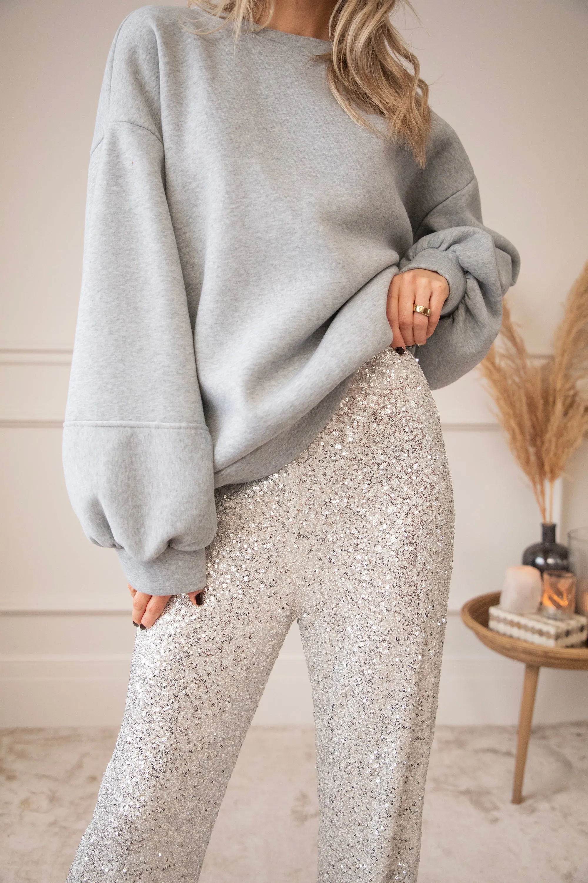 Sequins Soirée Grey - Broek