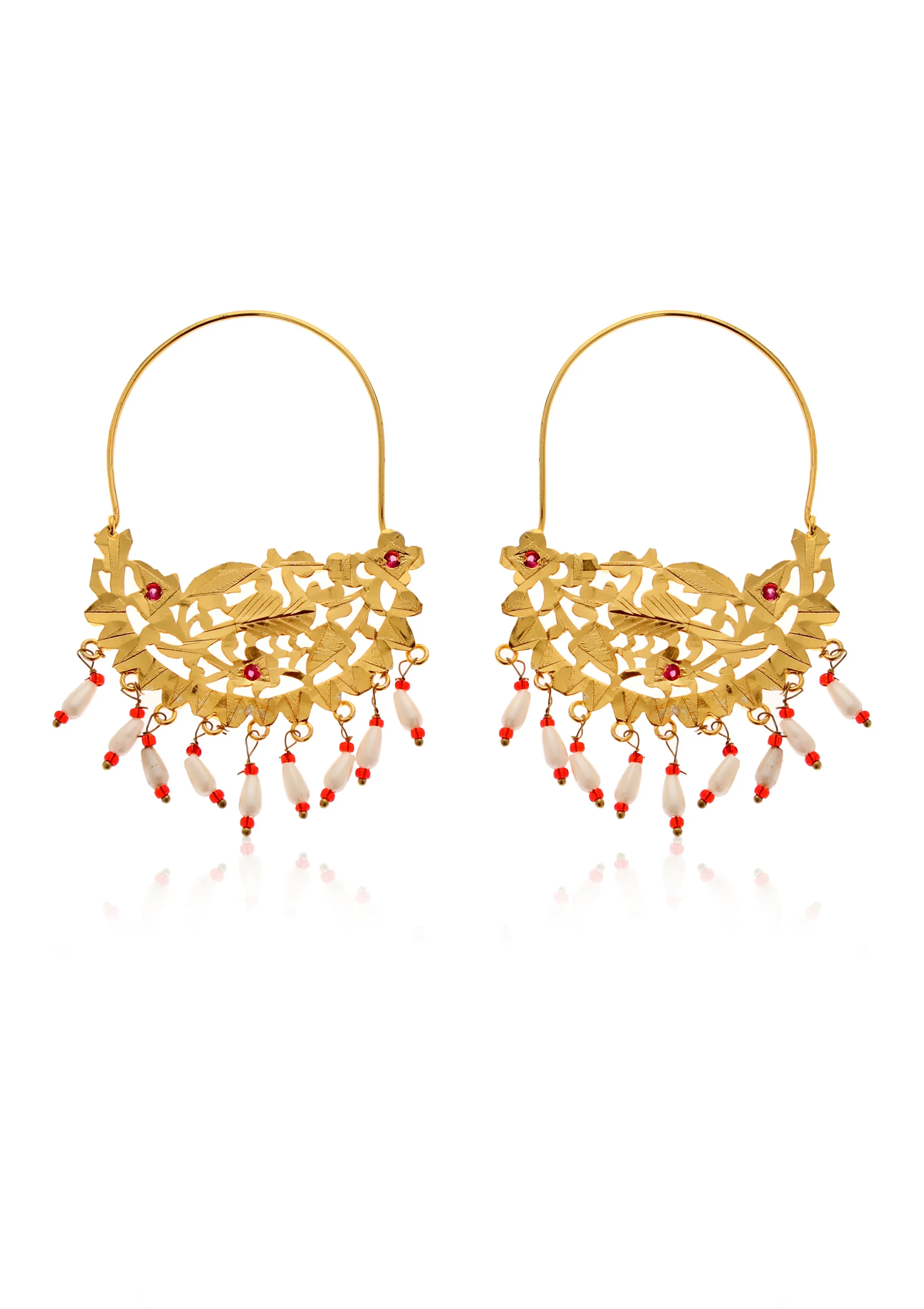 Shamli Gold Tone Silver Earrings