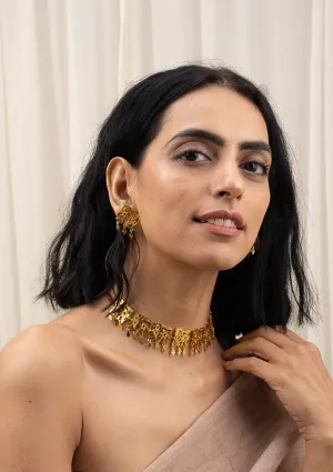 Shashi Handmade Gold Tone Silver Necklace