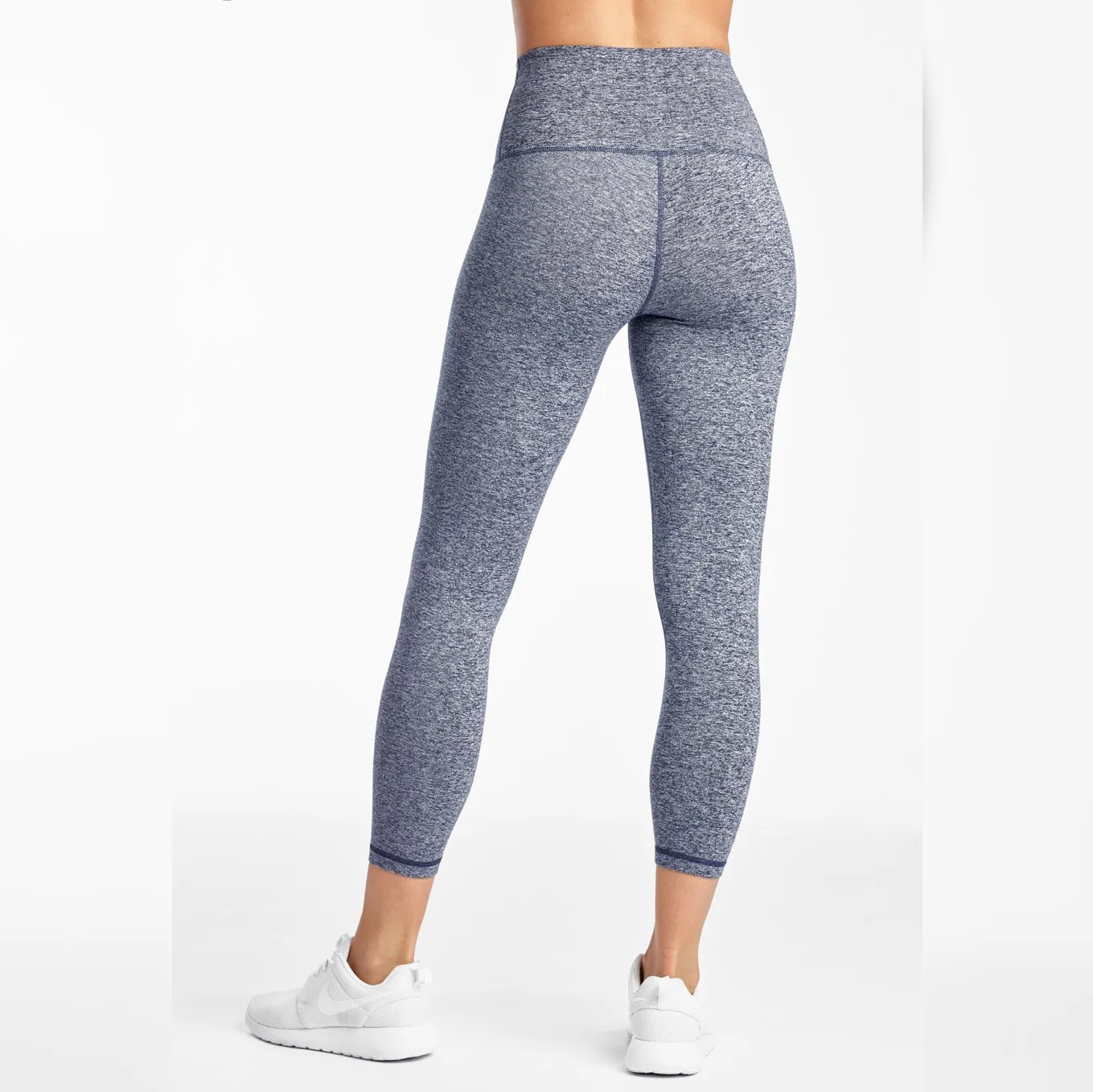 Signature Crop Jersey Moss - Heather Navy