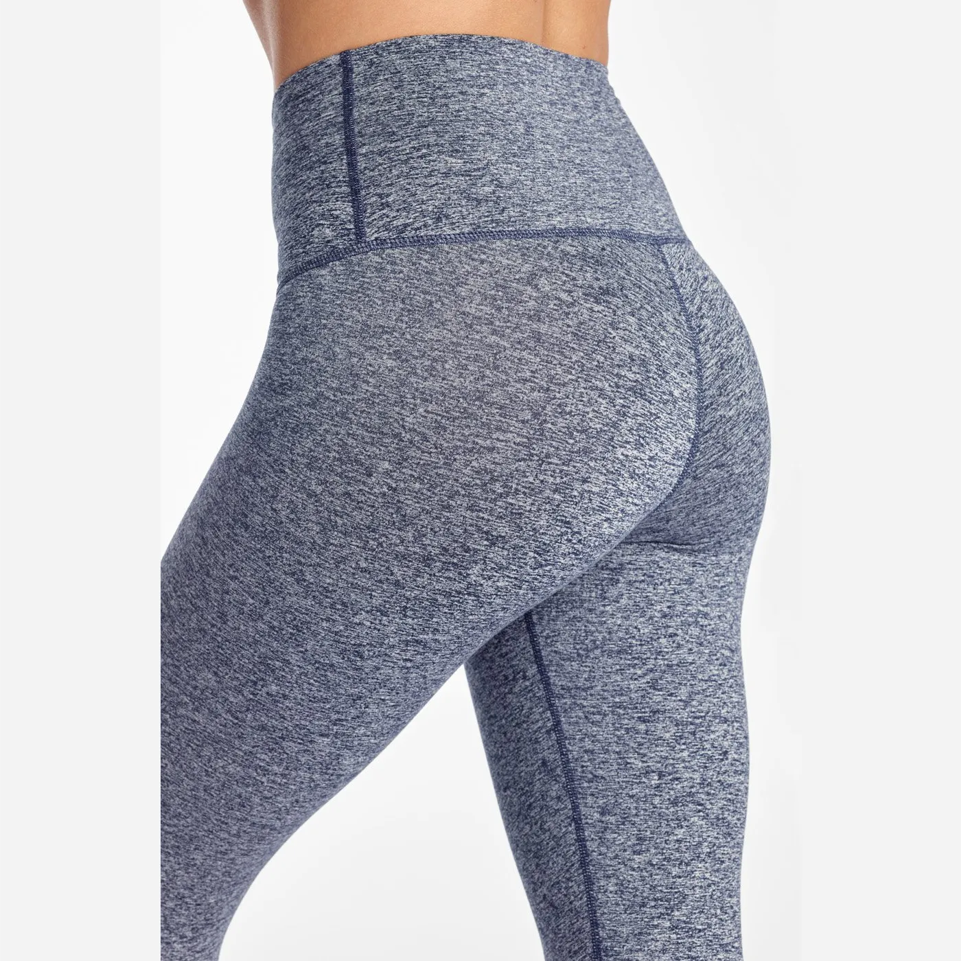 Signature Crop Jersey Moss - Heather Navy