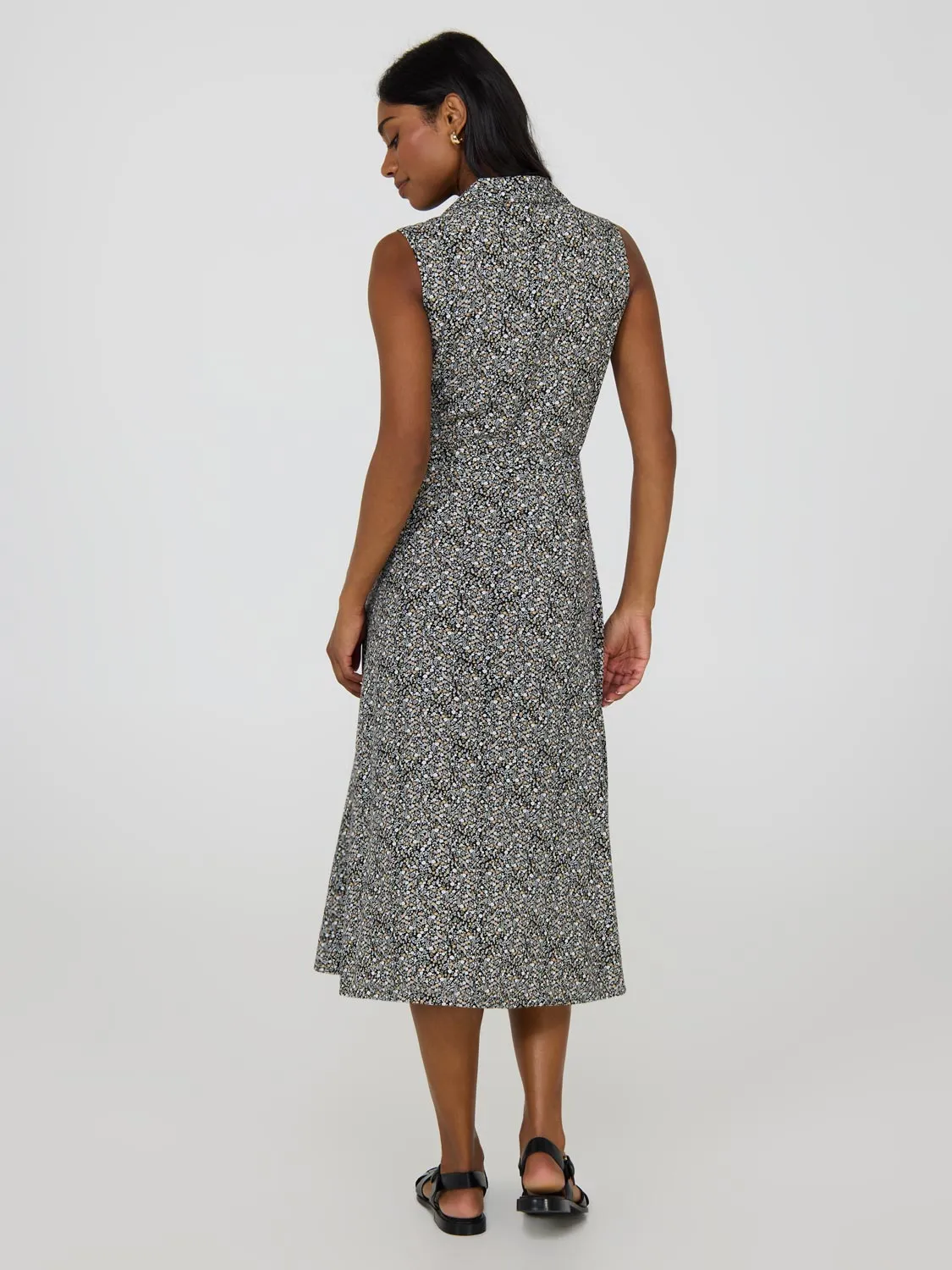 Sleeveless Floral Midi Dress