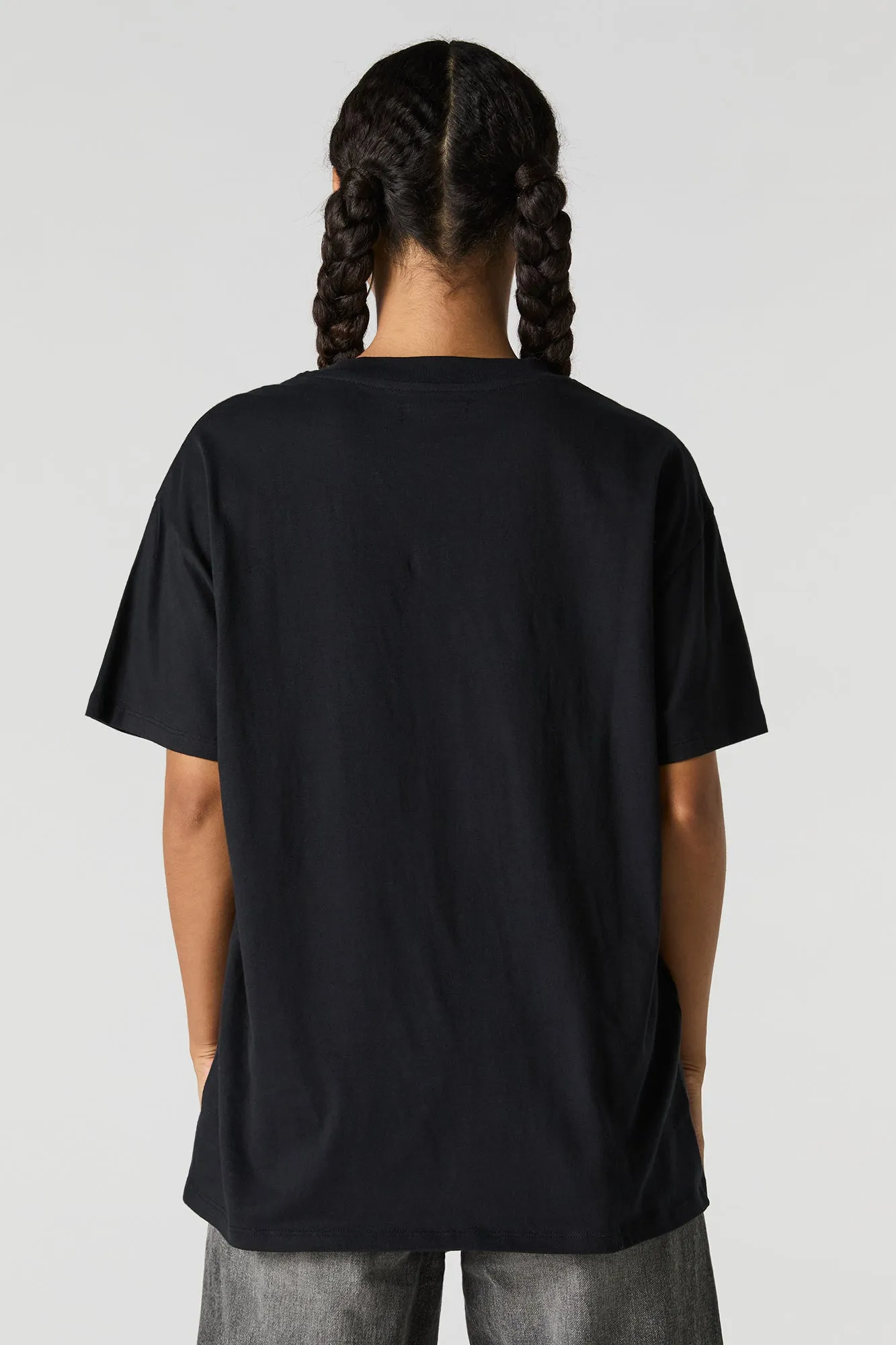 Sporty Graphic V-Neck Boyfriend T-Shirt