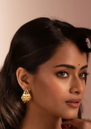 Sridevi Gold Tone Silver Earrings