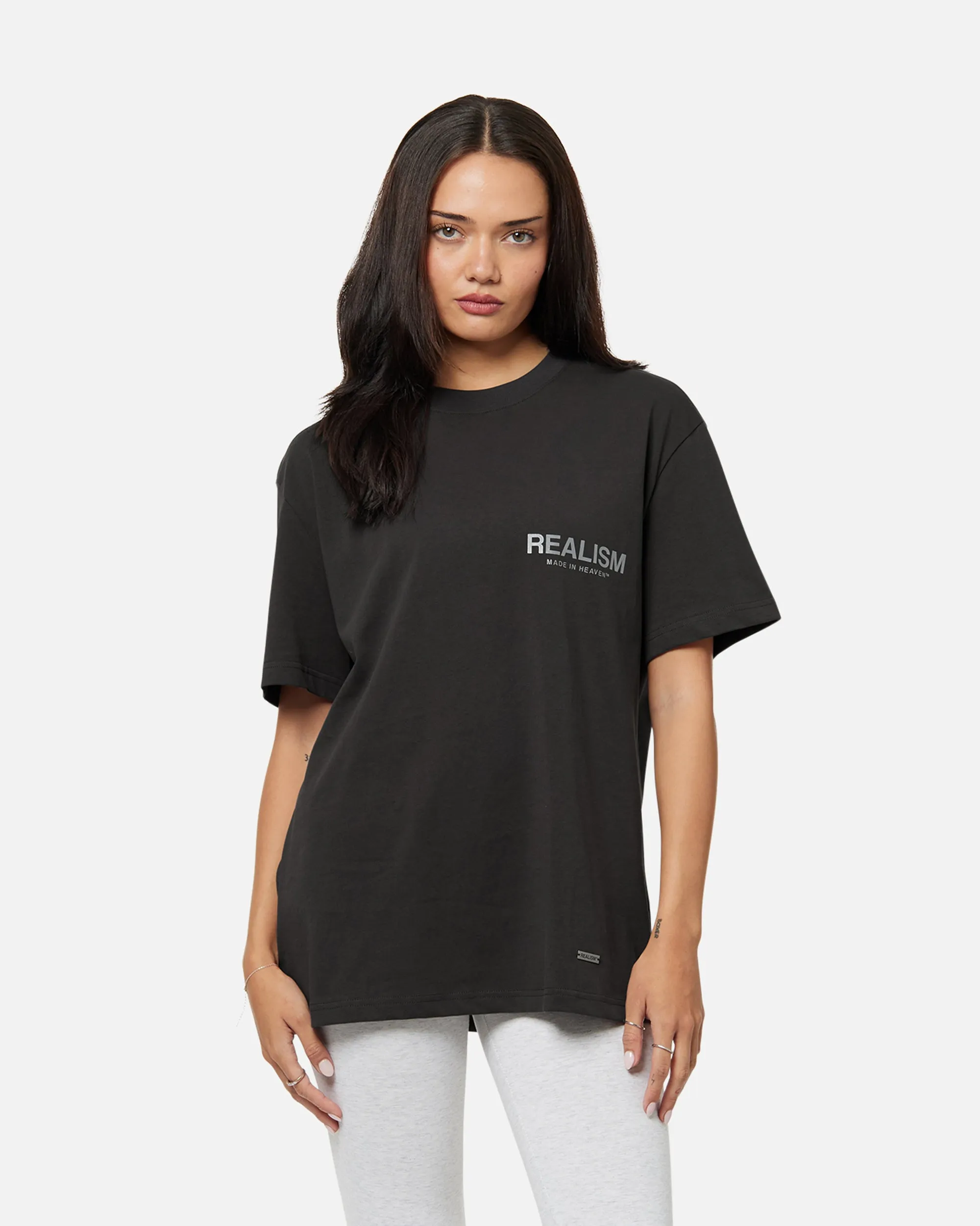 SSS REALISM HEAVEN LOGO REFLECTIVE TEE MOON ASH