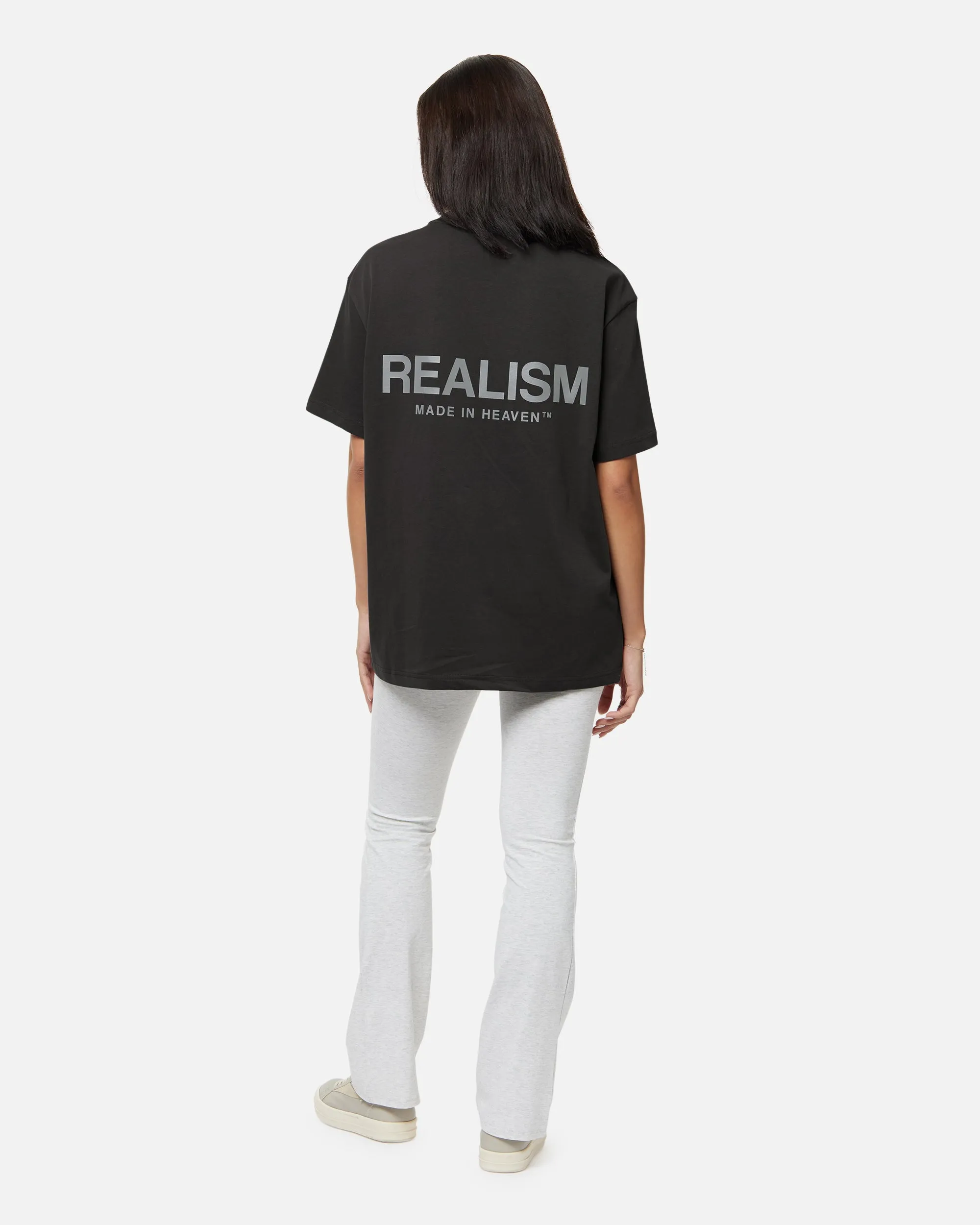 SSS REALISM HEAVEN LOGO REFLECTIVE TEE MOON ASH