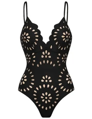 St. Barths La Robe Eden V-Neck One Piece Swimsuit