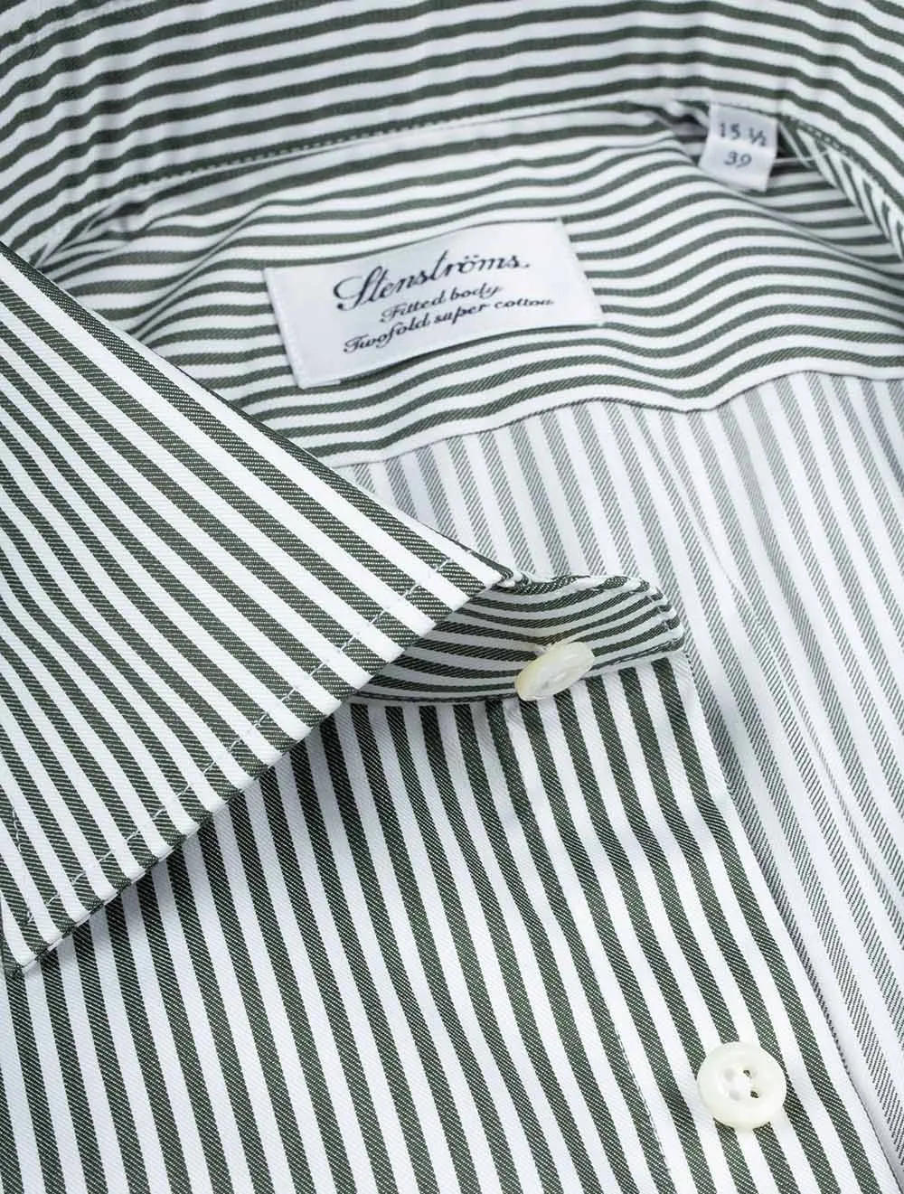 Stripe Fitted Shirt Green