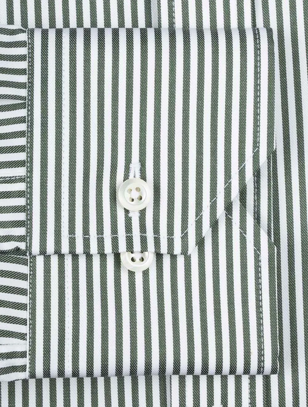 Stripe Fitted Shirt Green