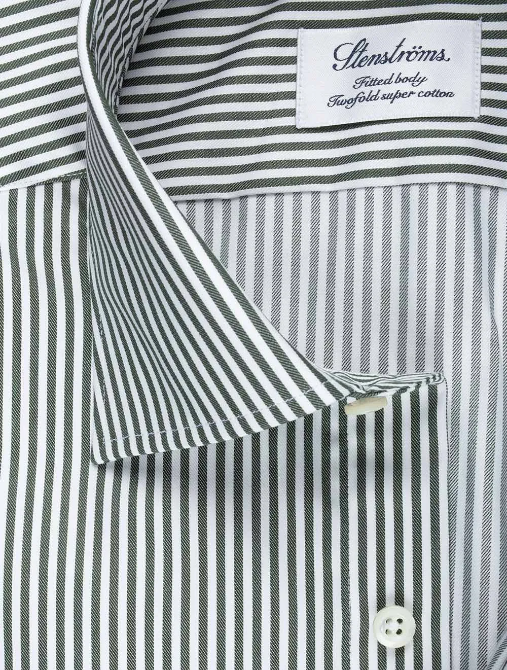 Stripe Fitted Shirt Green