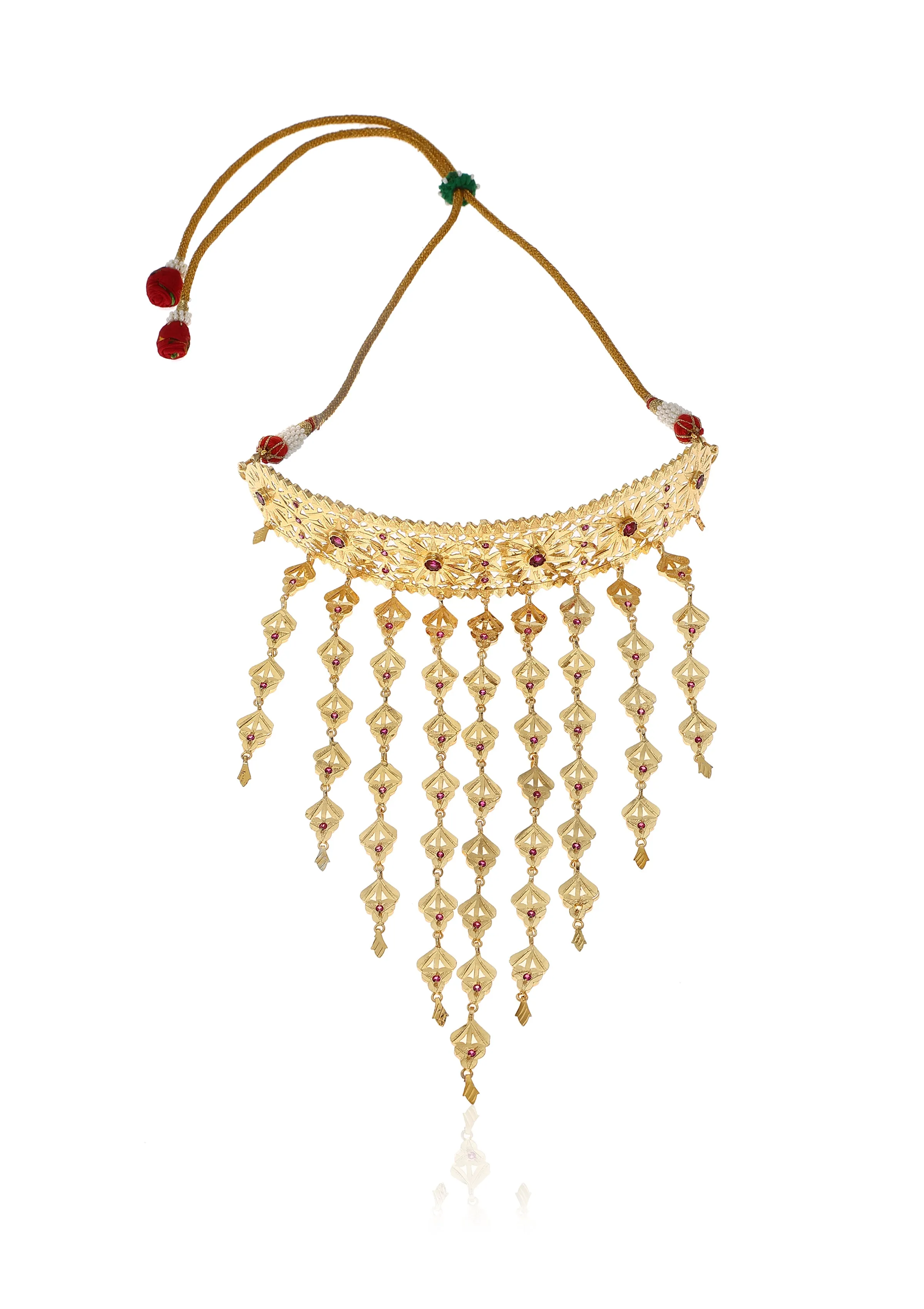 Suryamati Gold Tone Silver Necklace
