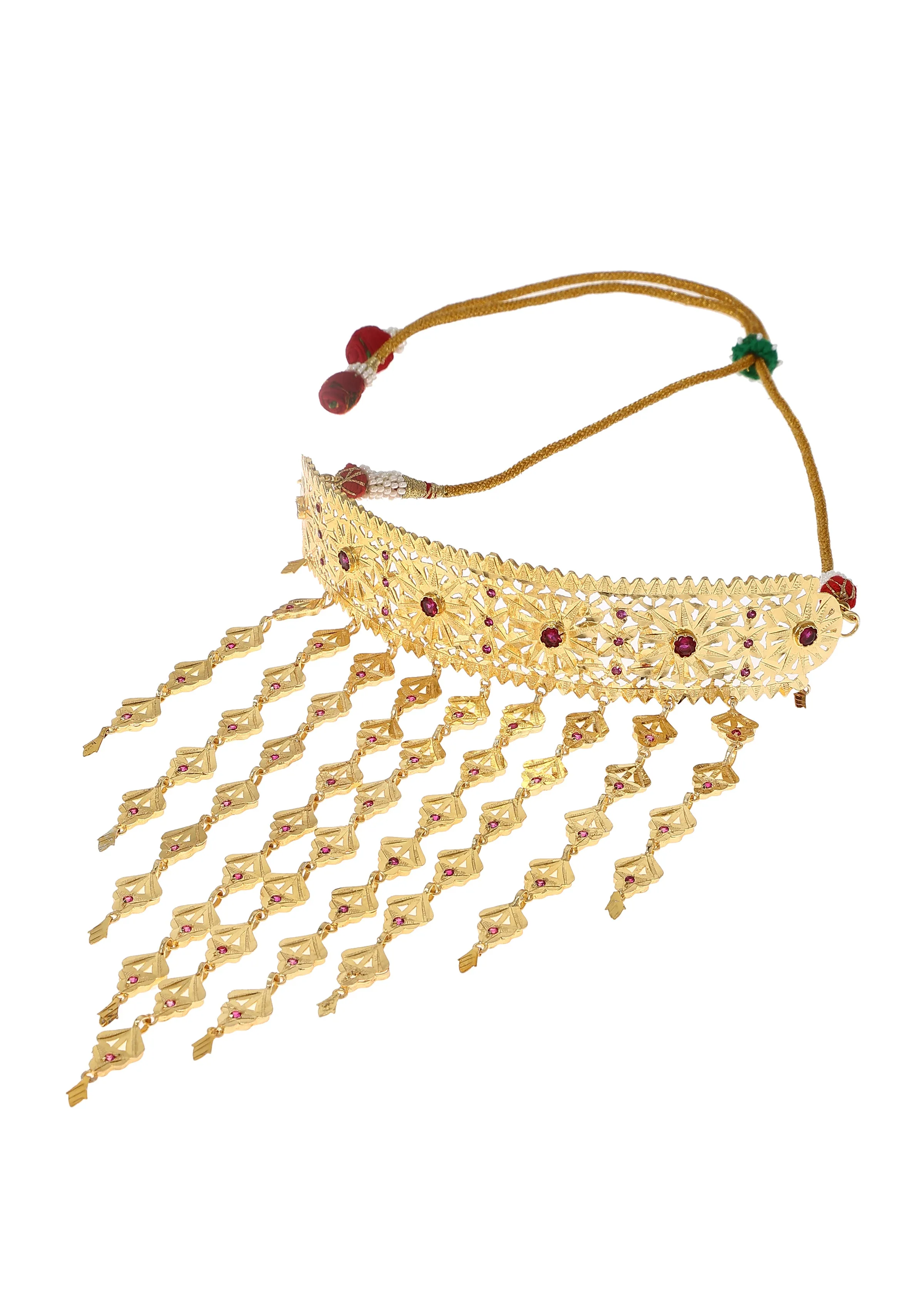 Suryamati Gold Tone Silver Necklace