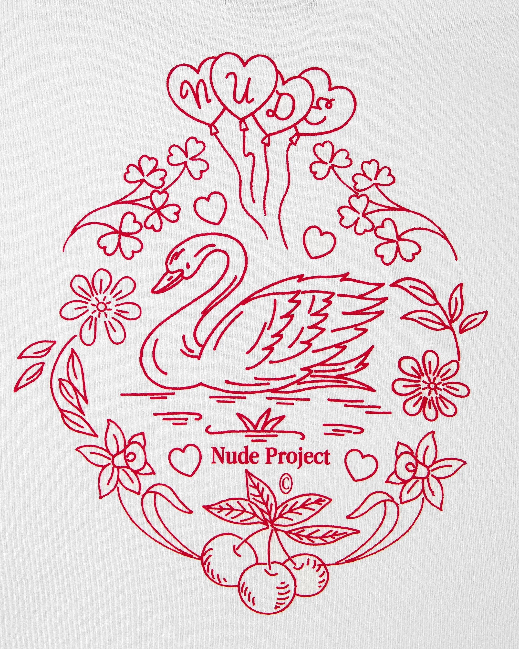 Swan Garden Tee White