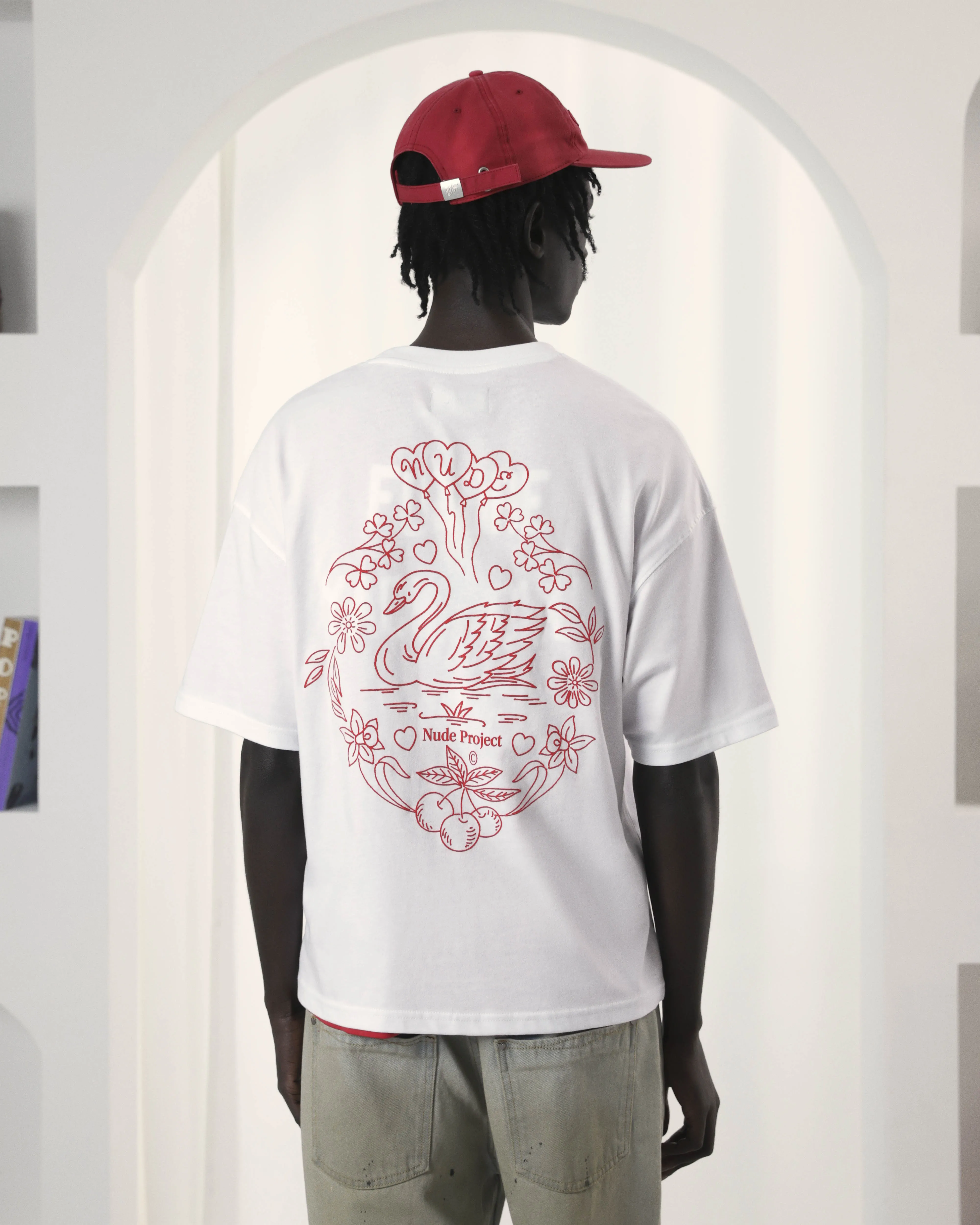 Swan Garden Tee White