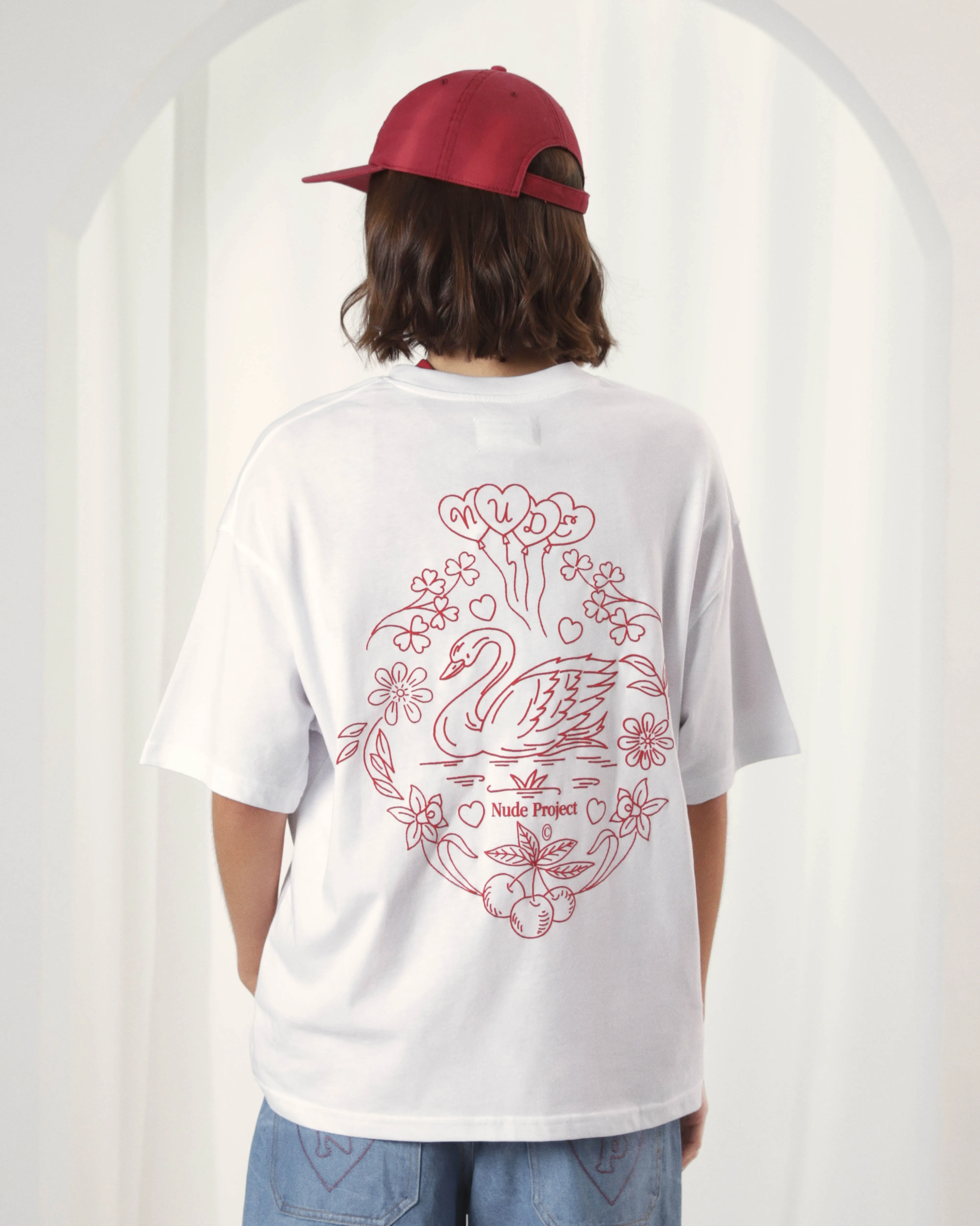 Swan Garden Tee White